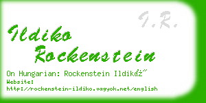 ildiko rockenstein business card